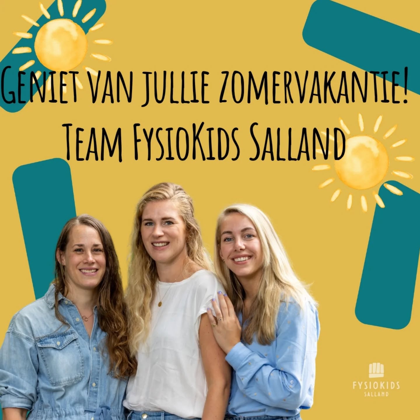 Zomervakantie!!☀️🙆‍♀️🥳

Nog 1 week school en dan is het zover! 

Namens ons team wensen wij jullie alvast een hele fijne vakantie. 

In de vakantie werken wij door en zijn we telefonisch bereikbaar, maar in aangepaste tijden.

Spreek dus gerust de voicemail in, of stuur een mail, dan reageren we zo snel mogelijk!

Zonnige groet, 

Marije, Rosanne en Vera ☀️

#Kinderfysiotherapie #zomervakantie #scholen #Raalte #Heino #Wijhe #Heeten #Nieuwheeten