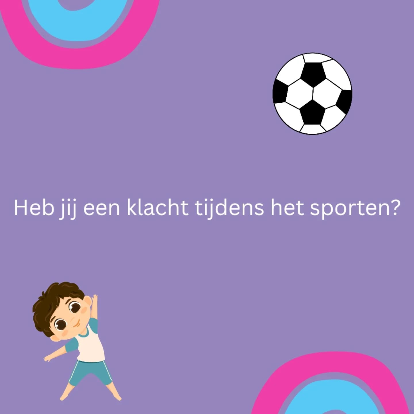 De winterstop is voorbij dus alle trainingen zijn weer begonnen, maar ervaar jij nu een klacht tijdens het sporten en kan je daarom niet zo goed mee doen? Neem dan contact met ons op, wij kijken graag mee! #kinderfysiotherapie #Raalte #Heino #Wijhe #Heeten nieuwheeten