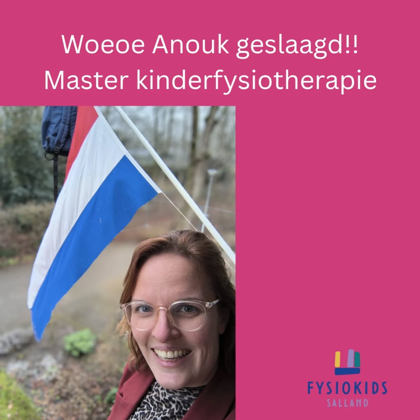 Wij zijn super trots op collega Anouk!! Ze heeft haar master kinderfysiotherapie afgelopen vrijdag dik gehaald. Super verdiend na 3 jaar hard werken💪🎉